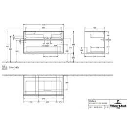 Villeroy Boch Collaro C01500VH Тумба под раковину 1000х500 мм (Arizona Oak)