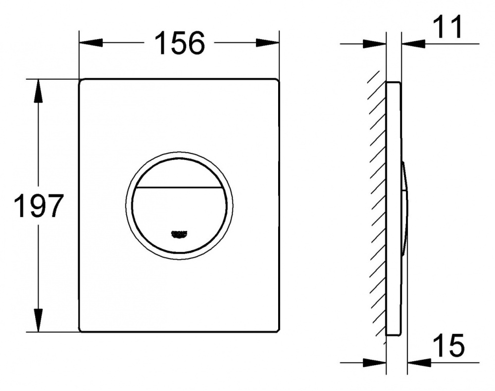 Фото Кнопка смыва Grohe Nova Cosmopolitan (38765000) серый