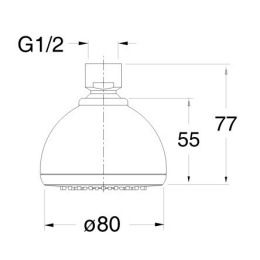 Cristina PD15051 Верхний душ 80 мм