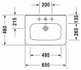 Фото Раковина 65 см Duravit Durastyle 2320650000, белый