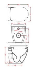Приставной унитаз ArtCeram File (FLV005 01 00) белый глянцевый