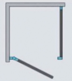 Дверь душевого уголка Radaway Arta KDJ I 100 L фурнитура Хром+ стекло прозрачное 386083-03-01L
