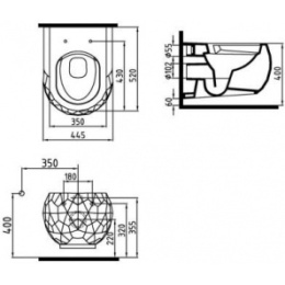 Подвесной унитаз Bien Pent PNKA052N1VP0W3000 безободковый