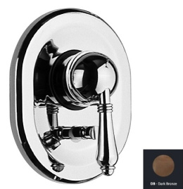 Фото Смеситель Nicolazzi Classico 3460DB75 для ванны/душа, темная бронза, ручки EL CAPITAN