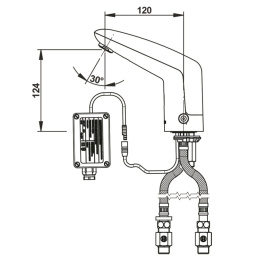 Фото Смеситель бесконтактный Presto Volta 55151 хром