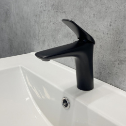 Фото Смеситель для раковины, картридж 35 мм, черный матовый, FC074A-CMT