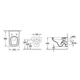 Подвесной унитаз Villeroy Boch Joyce 5607R001