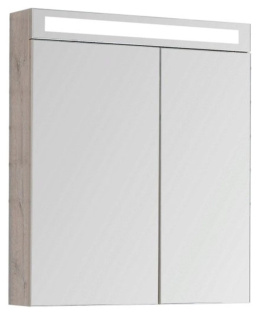 Зеркальный шкаф Dreja Max 77.9008D, LED-подсветка, 70x80 см, дуб кантри