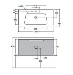 Фото Тумба с раковиной Globo Daily (DAM1X) серый