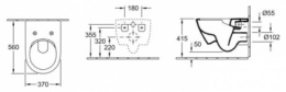 Фото Унитаз Villeroy&Boch Subway 2.0 5614R201 подвесной с сиденьем Микролифт
