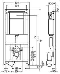 Инсталляция Viega с унитазом Duravit D-Code 606664/45350900A1/596323/0067390000, белый