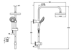 Фото Душевая система Vitra Flo S (A49234EXP) хром