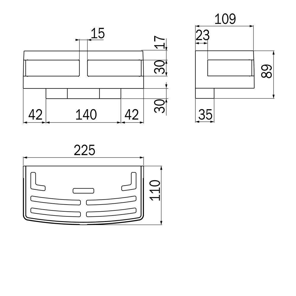 Корзинка-полочка из нержавеющей стали Inda Basket AV251CNE