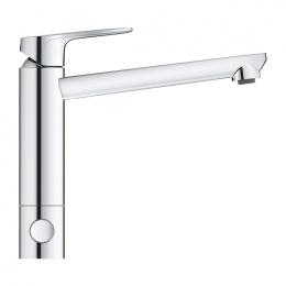 Смеситель Grohe BauEdge 31696000 для кухонной мойки, с запорным вентилем, средний излив