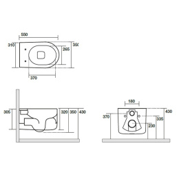 Подвесной унитаз, безободковый Kerasan Nolita 531488 Bruno matt