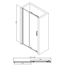 Душевая дверь ABBER Schwarzer Diamant (AG30140B)