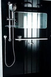 Душевая кабина 90x120x210 Esbano (ESKG3129CKR) серый, Поддон низкий