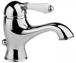 Фото Смеситель Nicolazzi Classico Monokomandi 3402CR76 для раковины, хром, ручки P.M. BLANC