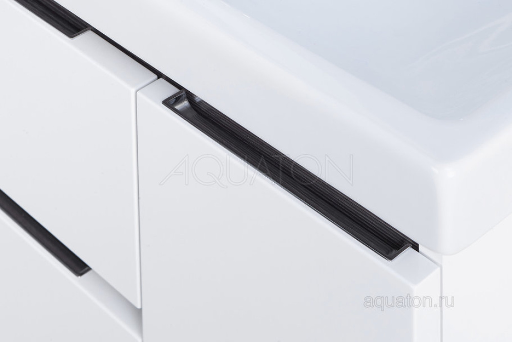 Тумба под раковину Aquaton Рене 60 белый, грецкий орех 1A258501NRC80