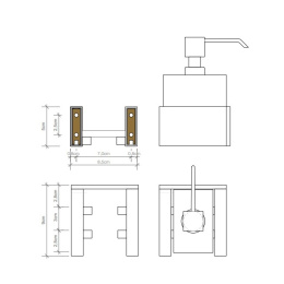 Дозатор для жидкого мыла Decor Walther Brick (0590934), никель
