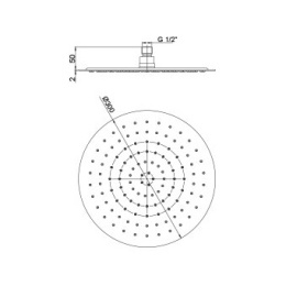Фото Верхний душ Paini 50CR759UP30E хром