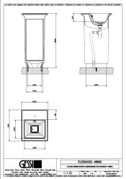 Фото Раковина напольная Gessi Eleganza (46823#521) белый, матовый