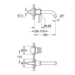 Смеситель Grohe Atrio 19287 001 для раковины