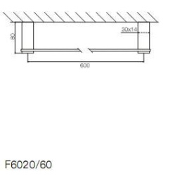 FIMA Carlo Frattini Quadra F6020/60CR Полотенцедержатель на 60 см