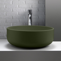 Фото Kerasan Ciotola 430211 Раковина накладная С2 D46см, H17 см, без отверстия под смеситель, без перелив