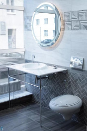 Раковина с консолью, зеркалом и смесителем Vitra Istanbul (4519B403-6142/61275/A42304)