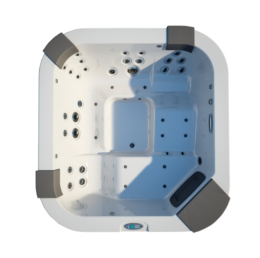 JACUZZI Santorini Pro Минибасссейн 230x215x90 см, LED подсв., водопад, подгол. 3 шт. LCD пульт упр.,