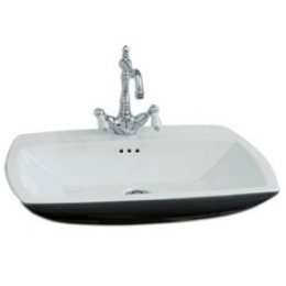 Фото Раковина 70 см ArtCeram Jazz (JZL004 01 50) белый черный