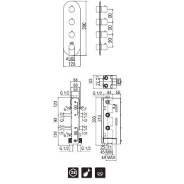 NOBILI Plus PL00103CR_WE00103 Термостат для душа (хром)