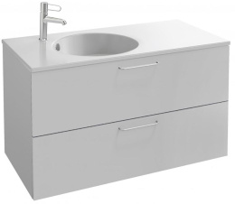 Фото Тумба под раковину Jacob Delafon Odeon Rive Gauche 100 см, EB2524-R5-N18, цвет белый, ручки хром