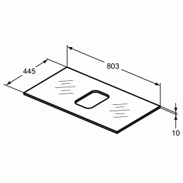 Фото Столешница для подстолья R4331SA Ideal Standard Tonic II (стекло)