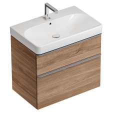 Тумба для раковины Geberit Smyle Square 500.353.JR.1 с ящиками выдвижными, цвет фасада: пекан