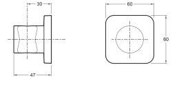 Держатель для ручного душа Jacob Delafon Modulo 8464D-CP смешанный дизайн