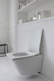 Фото Сиденье для унитаза JACOB DELAFON GRANDS BOULEVARDS E23433-00-WMT (микролифт, термодюр, белый), шт