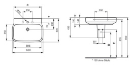 Фото Ideal Standard Simply U T012901 Раковина на 65 см