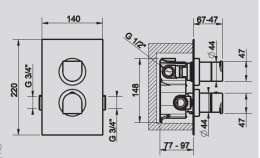 Смеситель для ванны Gessi Via Manzoni (38734#031) хром