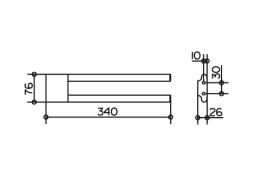 Полотенцедержатель Keuco Edition 400 11519010000, хром