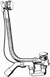 Фото Слив-перелив для ванны Viega Simplex (285357) хром