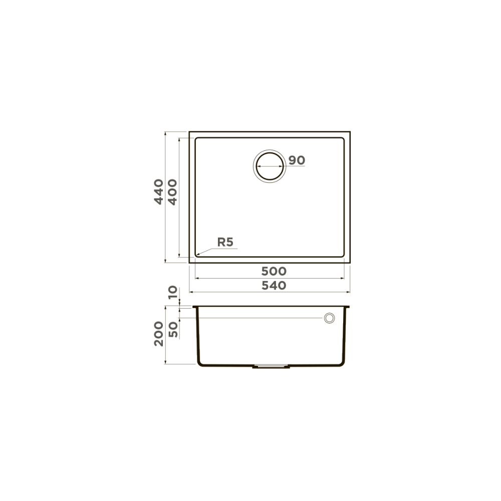 Кухонная мойка Omoikiri Bosen 54-U-BL Tetogranit (4993161) черный