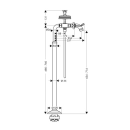 Смеситель Axor Montreux 16547820 напольный, шлифованный никель