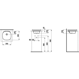 Раковина Laufen Ino 8173010001091, 35*36,5 см