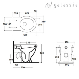 Фото Приставной унитаз Galassia Ethos (8437), цвет белый