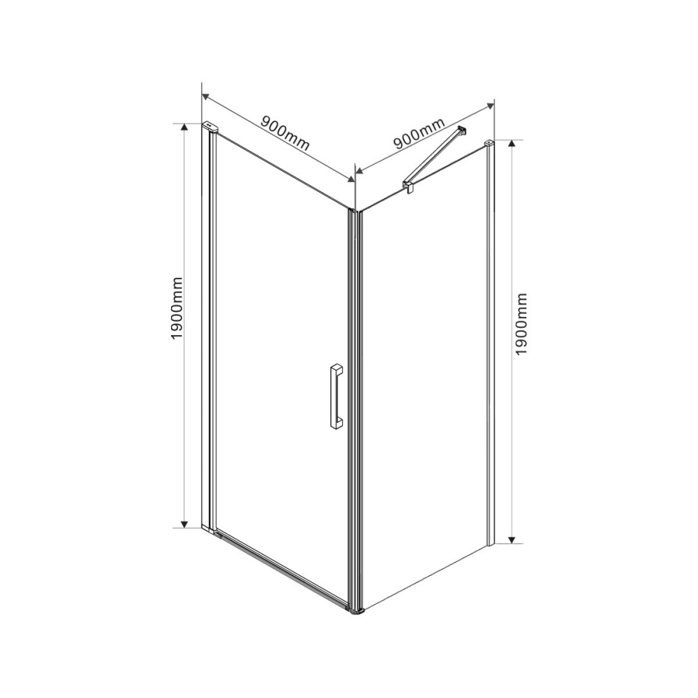Душевой уголок Vincea Orta (VSR-1O9090CLB) черный