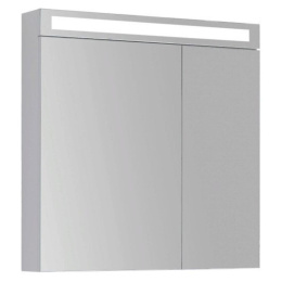 Зеркальный шкаф Dreja Max 77.9009W, LED-подсветка, 80x80 см, белый глянец