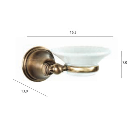 Мыльница Tiffany World Harmony TWHA106bi/br, белый/бронза