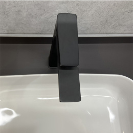 Фото Смеситель для раковины, картридж 35 мм, черный матовый, FC071B-CMT